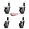 Service Caster 3.5'' Black Poly Swivel 1-1/4'' Expanding Stem Caster Set 2 Total Lock Brakes, 4PK SCC-EXTTL20S3514-PPUB-BLK-2-S-2-114 - alternate 5